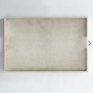 West Elm Large Silver Rectangle Tray